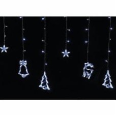 Электрогирлянда-штора с декоративными элементами QC4008-1 светодиодная (LED) 148 ламп 2,5 м