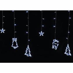 Электрогирлянда-штора с декоративными элементами QC4008-1 светодиодная (LED) 148 ламп 2,5 м