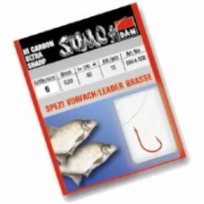 Крючок с поводком DAM Sumo Spezi Bream (red) №12 10 шт.
