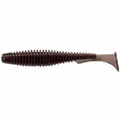 Приманки для ловли рыбы FishUp U-Shad 2 50 мм 10 шт. #050 - Green Pumpkin Brown/Red & Purple