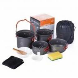 Набор туристической посуды Naturehike 6 л 9 ед. NH18T018-G, алюминий