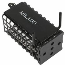 Кормушка Mikado 50 г фидерная квадратная с грунтозацепом с дном (25х30х44мм) 1шт чорна (pack 10)