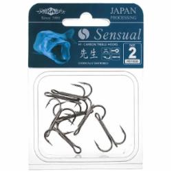 Крючок тройной Mikado Sensual Treble Hook (black nickel) №4 8 шт.
