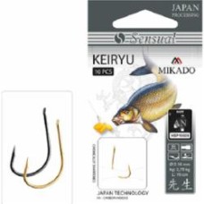 Крючок Mikado с поводком Sensual Keiryu жилка 0,14мм black nickel №10 10 шт. (HSP10029-10B-14)