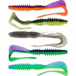 Силикон Wist ND-3.5/2 MIX4 89 мм 5 шт. твистер двухцветный NEW DRAGO 3.5