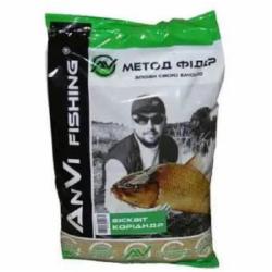 Прикормка ANVI Метод фидер 1000 г бисквит/ кориандр (ANVI-MBK)