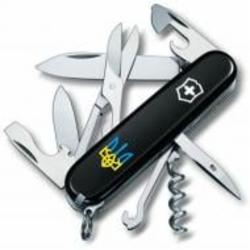 Нож швейцарский Victorinox CLIMBER UKRAINE Трезубец сине-желтый (14 инстр) Vx13703.3_T0016u