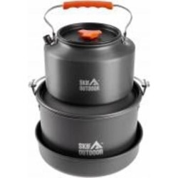Набор посуды SKIF Outdoor ø204 мм 160 мм 3,5 л Fuzz Set L (кастрюля 3,5л + чайник 2л + казан + сковорода)