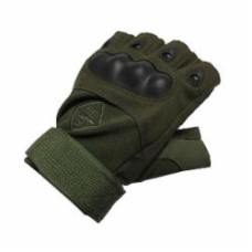 Перчатки тактические TORNADO короткопалые с защитой Green XL