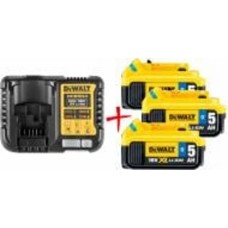 Аккумуляторная батарея и зарядное устройство DeWalt 18,0V 5Ah + 3 батареи DCB184B DCB1104P3