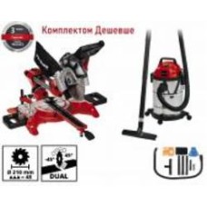 Пила торцовочная Einhell TC-SM 2131/2 Dual + TC-VC 1820 S
