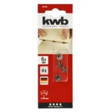 Центр перекладной 6 мм, 4 шт, KWB (530206) KWB KWB (530206) 530206