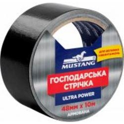 Армированная лента хозяйственная Ultra Power черная 48 мм х 10 м Mustang