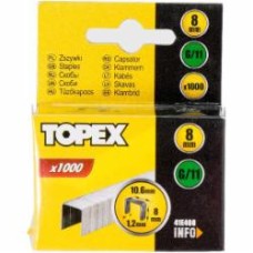 Скобы для ручного степлера Topex 8 мм тип 140 (G) 1000 шт. 41E408