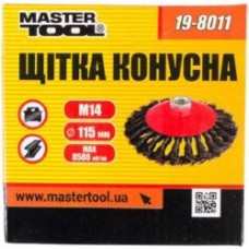 Щетка конусная D 115 М14 MasterTool из плетеной проволоки 19-8011