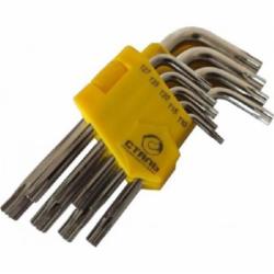 Набор ключей шестигранных Сталь удлененных TORX с отверствием 63726