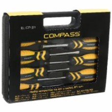 Набор отверток и головок Compass в кейсе 21 предмет EL-CP-21