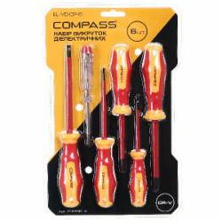 Набор отверток Compass диэлектрических 5 шт + индикатор напряжения EL-VD-CP-6