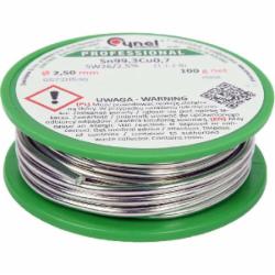 Припой Cynel без свинца Sn99,3-Cu0,7 d2,5 мм 100 г 76858