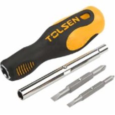Отвертка со сменными насадками Tolsen 6 в 1 140 мм 20043