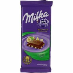 Шоколад Milka молочный с орехами 95гр 95 г (0756991)