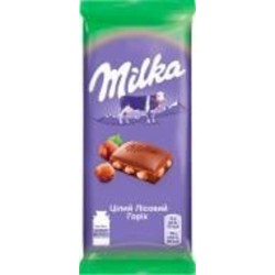 Шоколад Milka целый орех 95гр