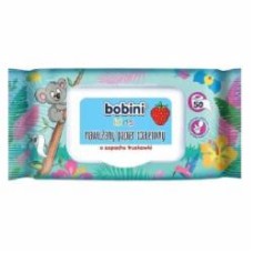 Влажная туалетная бумага Bobini с ароматом клубники KIDS одношаровий 50 шт.