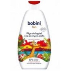 Детский гель для купания Bobini с ароматом клубники Fun 500 мл