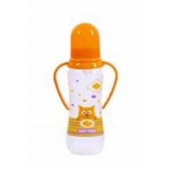 Бутылка Baby Team с ручками и силиконовой соской 250мл 0+ Baby Team 1411 в ассорт.