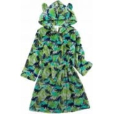 Халат детский для мальчиков Luna Kids Динозавр р.98–104 зеленый