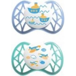 Пустышка ортодонтическая Nuvita Air 6 м+ 2 шт. NV7080Blue