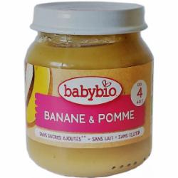 Пюре Babybio из яблока и банана 130гр 51077