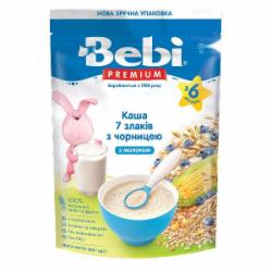 Каша молочная Bebi от 6 месяцев Premium 7 злаков с черникой 200 г