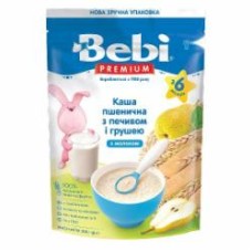 Каша молочная Bebi от 6 месяцев Premium Пшеничная с печеньем и грушей 200 г