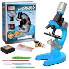 Игровой набор GUANG XUE BAO микроскоп голубой с фонариком OTG0924752