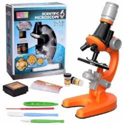 Игровой набор GUANG XUE BAO Микроскоп оранжевый с фонариком OTG0924753