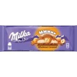 Шоколад Milka с целыми орехами и карамелью 300г