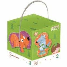 Пазл DoDo 6 в 1 Лесные животные 6 пазлов по 2/3/4 элемента 300195