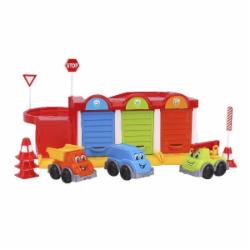 Игровой набор транспорта ТехноК с машинками и дорожными знаками 8584