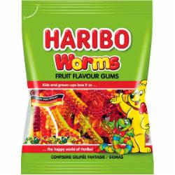 Конфеты Haribo желейные неглазированные Жевательные червячки (9002975378000) 80 г