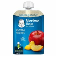 Пюре Gerber Яблоко-персик с 6 месяцев 150 г