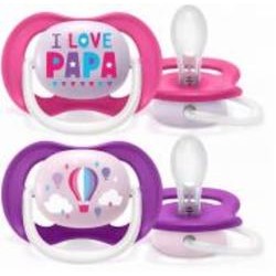 Пустышка ортодонтическая Philips Avent Ultra Air I love... для девочек 6-18 мес. 2 шт.