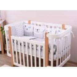 Комплект для детской кроватки Baby Veres Smiling Animals (6 единиц) серый с белым