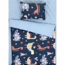 Комплект постельного белья Luna Kids Dinosaurs on Blue