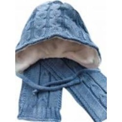 Комплект шапка + шарф для мальчиков Mari-Knit 0850 р.38-40 джинс