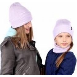 Шапка для девочек Mari-Knit 0874 р.56-60 сиреневый