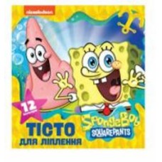 Тесто для лепки SpongeBob 12 цветов 122728