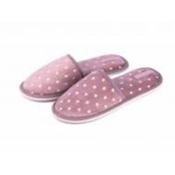 Тапки домашние для девочки Twins HS-OZ велюровые в горох р.28/29 розовый