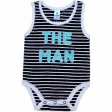 Боди детское для мальчика Minikin THE MAN р.80 в полоску 202502
