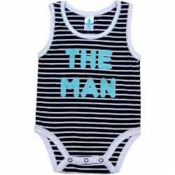 Боди детское для мальчика Minikin THE MAN р.80 в полоску 202502